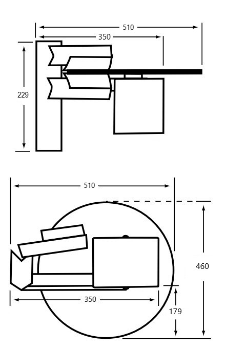 LH460E disoleatore a disco semplice dimensioni