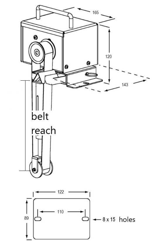 Bandskimmer Abmessungen